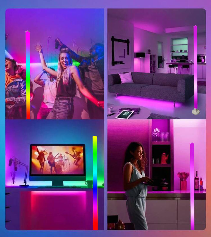 DIY trang trí nhà đèn sàn RGB với điều khiển âm nhạc Bluetooth và điều khiển từ xa