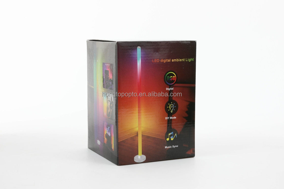Điện thoại thông minh điều khiển màu sắc đèn tâm trạng RGB thiết kế ban đầu đèn sàn LED RGB 12.8 * 12.8 * 150CM