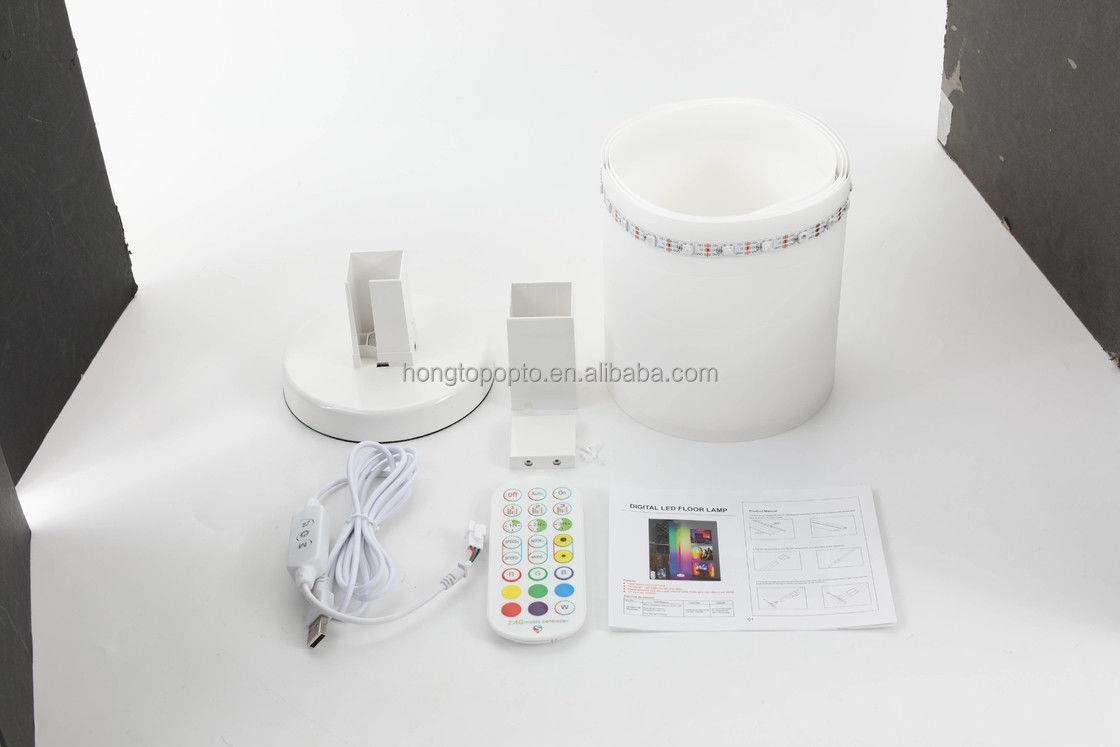 Điện thoại thông minh điều khiển màu sắc đèn tâm trạng RGB thiết kế ban đầu đèn sàn LED RGB 12.8 * 12.8 * 150CM