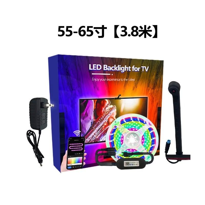 55-65 inch Alexa Google Home Ambient Smart App Wifi Immersion TV đèn LED Đèn hậu 3.8m 12.5ft ROLL với Camera