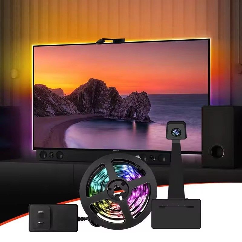 Kiểu LED Smd5050 Led Chip Atmosphere 16,4ft LED Strip Sync to Screen Music cho Google TV