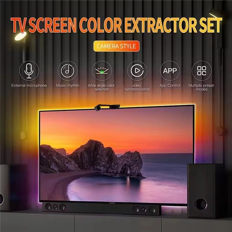 Kiểu LED Smd5050 Led Chip Atmosphere 16,4ft LED Strip Sync to Screen Music cho Google TV