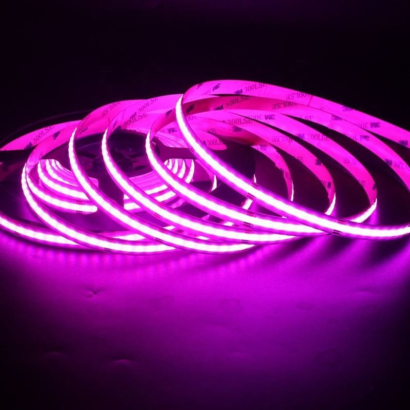 756 dẫn RGB 10mm Wide COB LED Strip Light Direct Support Dimmer và phạm vi điện áp rộng