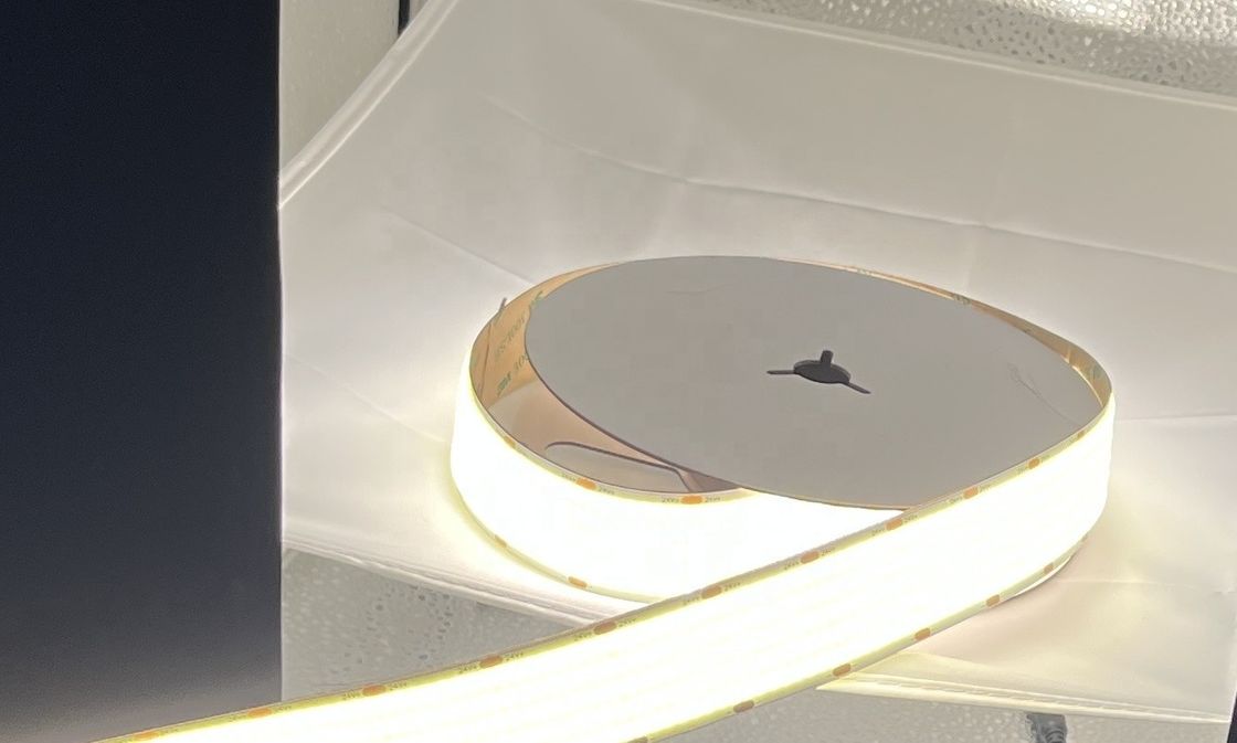 Đường dây băng đồng Cob có thể giảm độ sáng Đường dây Cob Led linh hoạt mật độ cao 1600 led Per Meter 3500K Ra 90 0.3kg 24v 30mm Độ rộng