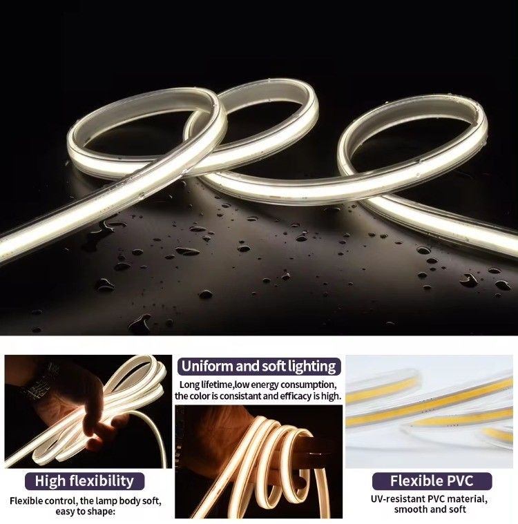 Đèn dải LED cao áp linh hoạt COB IP65 Kiểm soát nước 50M 100M mỗi cuộn với tuổi thọ 30000 giờ và 80 CRI
