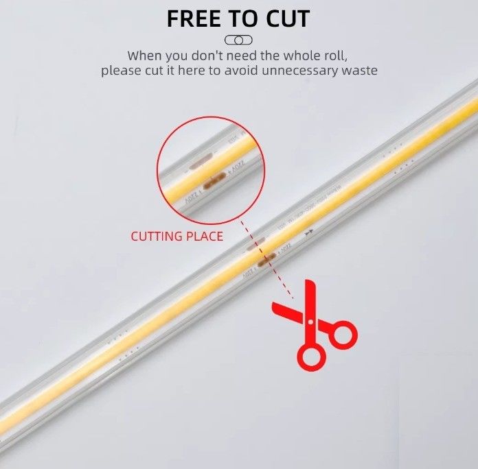 Đèn dải LED cao cấp 80 CRI 288leds COB cho các ứng dụng trong nhà và ngoài trời 110V 220V